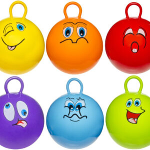 Ballon sauteur visages heureux - 45 cm