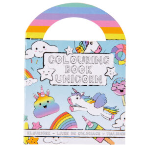 Mini livre de coloriage avec autocollants - licorn
