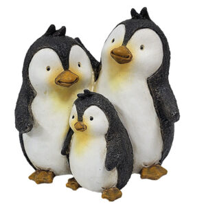 Famille de Pingouins en Polyrésine