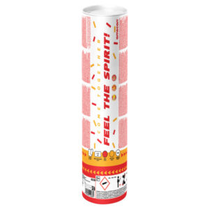 Lanceur de confettis coloré rouge/jaune