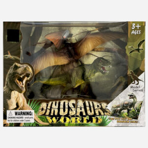 Figurine en plastique dinosaure, lot de 2