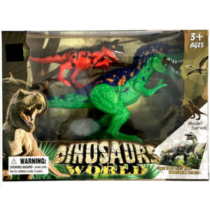 Figurine en plastique dinosaure, lot de 2 dans une