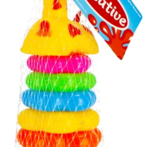 Pyramide Créative avec Anneaux – Jouet d'Éveil en Plastique