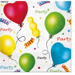 Serviettes ballon coloré 20 pièces