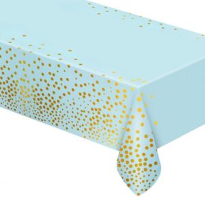Nappe Bleu Clair Pois Or
