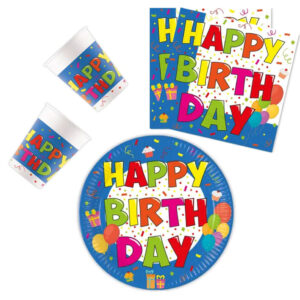 Ensemble Happy Birthday set de fête de 36 pièces