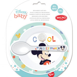 Disney Mickey ensemble assiette creuse + cuillère