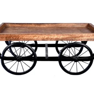 Grand chariot en bois h=21,5cm, 50,5x30cm