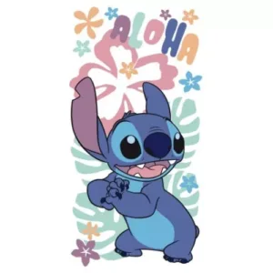 Serviette de bain Disney Lilo et Stitch Hawaiian Harmonie, serviette de plage 70x140cm (Fast Dry)