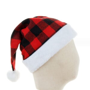 Bonnet de Père Noël, à carreaux
