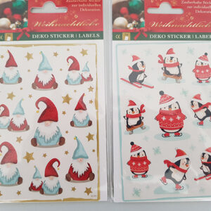 Autocollants de Noël 15x9cm décorés