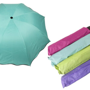 Parapluie pliant coloré avec fond noir, 8 fils