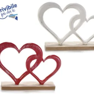 Décorations Cœur en Bois Coloré