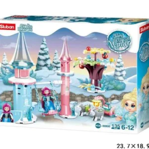 Jeu de Blocs – Traîneaux et Chiens Hivernaux – 135 pièces