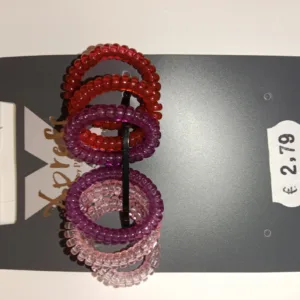 Lot de 6 mini elastiques à spirale