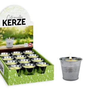 🕯️ Bougie Parfumée "Citronnelle" Anti-Insectes – Sceau Aluminium – 6x6 cm – Durée 6h