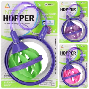 🌀 Balle de Saut avec Élastique – 3 Couleurs Assorties – Dès 3 Ans
