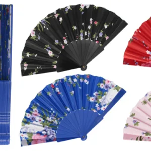 Éventail Floral – Léger, Élégant et Coloré (4 couleurs au choix)