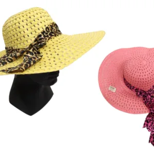 Chapeau avec ruban léopard 45 cm mix