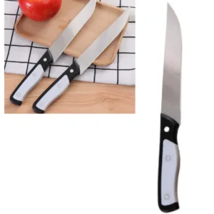 Couteau de Cuisine – 13,8 cm – Manche Noir & Crème – 1 Pièce