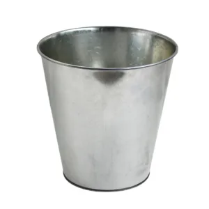 Pot Métallique Déco Jardin – 25 x 25 x 18 cm – Idéal pour Plantes et Décoration Extérieure