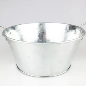 Seau Métallique Déco – 24 x 19 x 13,5 x 9 cm – Idéal pour Plantes et Jardin