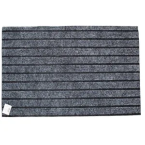 Paillasson Gris 58x38 cm – Bord Découpé Sans Couture, Épaisseur 3 mm