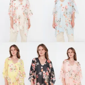 Top transparent imprimé fleur liberty